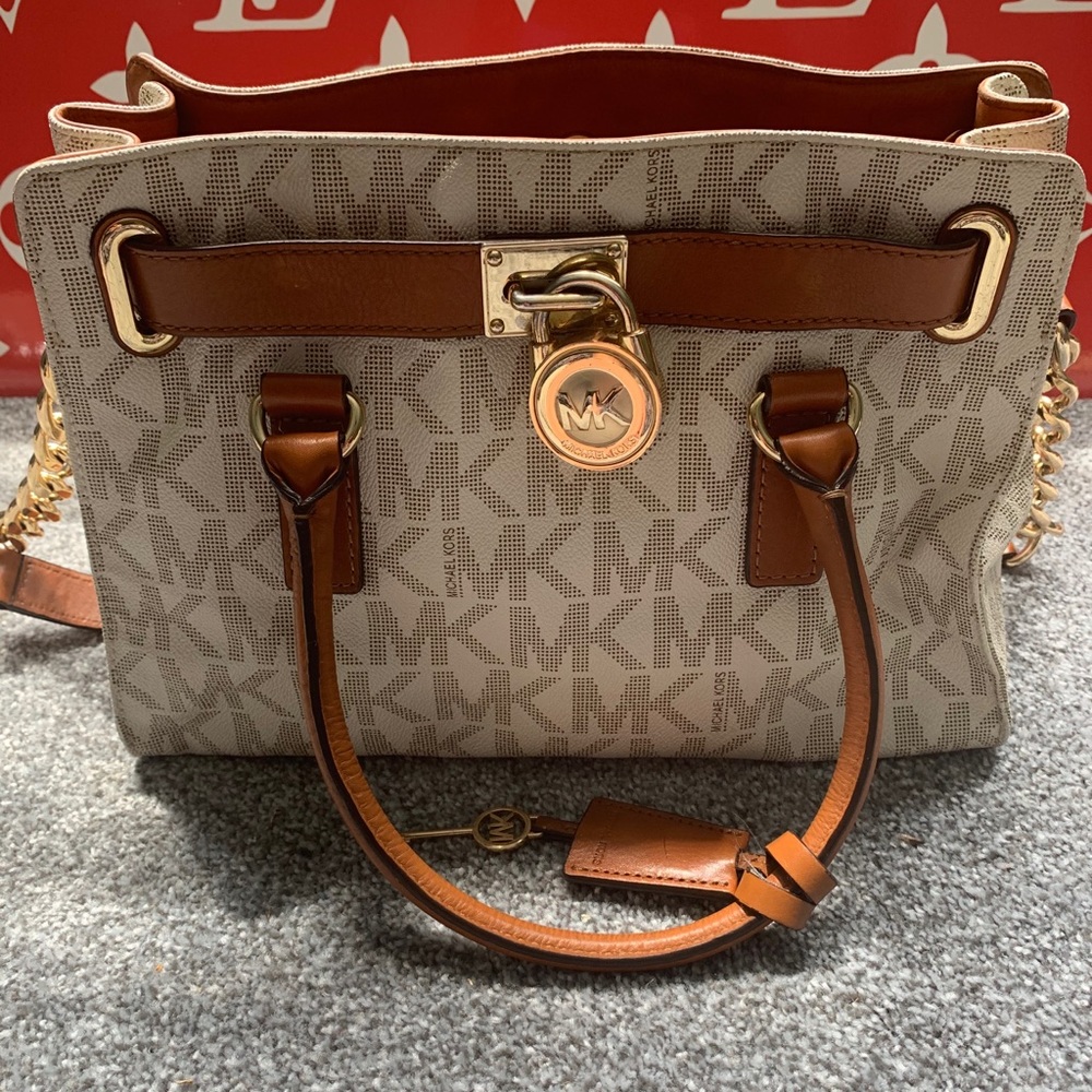 Medium MK PVC signature Satchel
